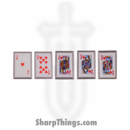 TS-9105 – Royal Flush Red 5 Piece Throwing Card Set – Red