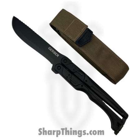 Gerber – 30-001537N – Doubledown – Folding Knife – 420 HC Coated Recurve – Polymer – Black