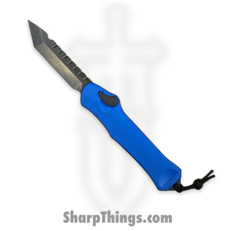 Heretic Knives – H006-6A-BLU – Hydra – OTF Auto – Magnacut DLC Tanto – Aluminum – Blue