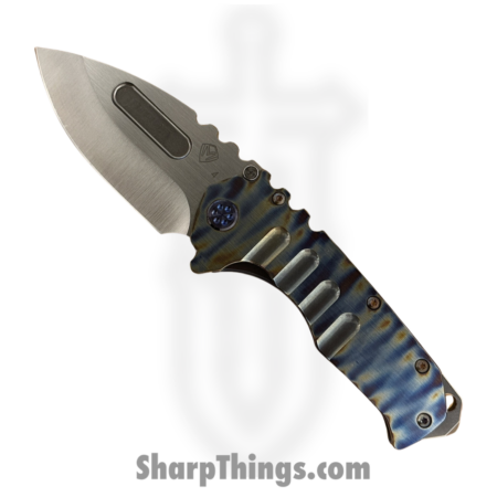 Medford Knife – MK0124TD-03A2-T2CB-BN – Prae T – Folding Knife – S45vn Satin Drop Point – Titanium – “Tsunami”