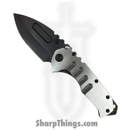 Medford Knife – MK0124PD-01TM-TPCP-BP – Prae T – Folding Knife – s45vn DLC Drop Point – Titanium – Silver
