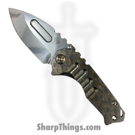 Medford Knife – MK0294TD-37A2-TICI-BN – Genesis T – Folding Knife – S45vn Tumbled Drop Point – Titanium – “Bronze Japanese Wave”