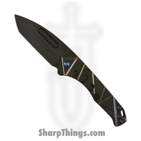 Medford Knife and Tool – MK2084PT-30OV-T2CP-Q4 – Prae Slim – Folding Knife – s45vn DLC Tanto – Titanium – “Laser Tag”