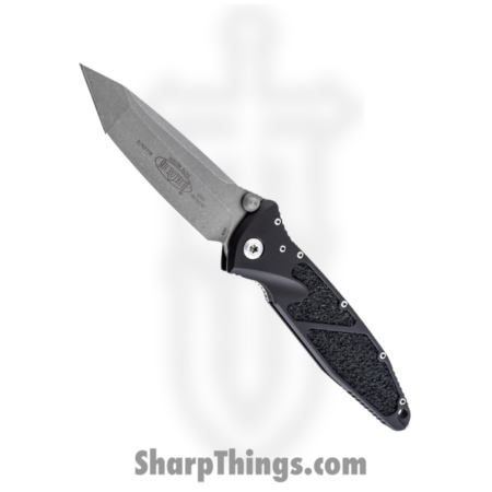 Microtech – 161-10AP – Socom Elite T/E-M – Folding Knife – Apocalyptic Tanto – Aluminum with Textured Inserts – Black