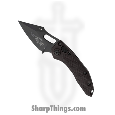 Microtech – 169-1T – Stitch Tactical – Automatic Knife –  DLC Spear Point – 6061-T6 Aluminum – Black