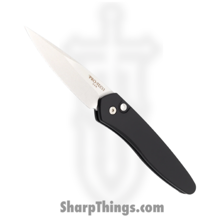 Protech – 3405 – Newport Thin Sleek – Automatic Knife – S35VN Stonewash Spear Point – 6061-T6 Aluminum – Black