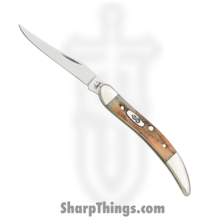 Case Cutlery – CA5532 – Small Toothpick – Folding Knife – Tru-Sharpâ„¢ Surgical Stainless Steel Mirror Polished Clip Point – Stag – Brown