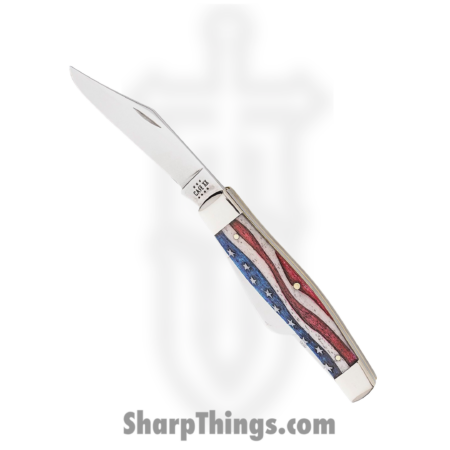 Case Knives – CA64142 – Large Stockman – Folding Knife – Tru-Sharp™ Surgical Stainless Steel Mirror Polished Multi – Smooth Natural Bone – Star Spangled