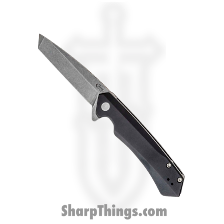 Case Cutlery – CA64665 – Kinzua Framelock – Folding Knife – CPM-S35VN Stonewash Tanto – Aluminum – Black
