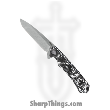 Case Cutlery – CA64802 – Kinzua Framelock – Folding Knife – CPM-S35VN Stonewash Spear – Carbon Fiber – White Black
