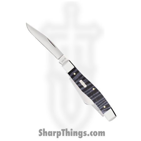 Case Cutlery – CA80541 – Medium Stockman – Folding Knife – Tru-Sharpâ„¢ Surgical Stainless Steel Mirror Polished Multi – Curly Maple Wood – Purple