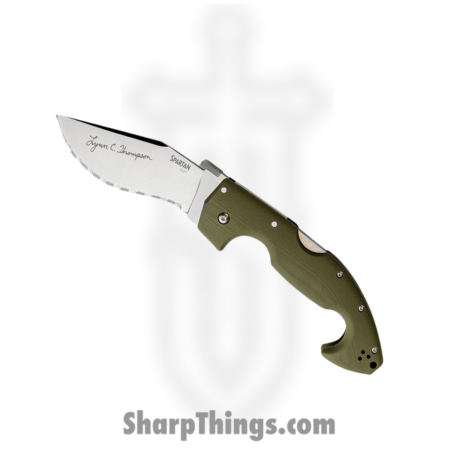 Cold Steel – CS21STAA – Spartan Lockback LE – Folding Knife – S35VN Satin Kukri – G10 – OD Green