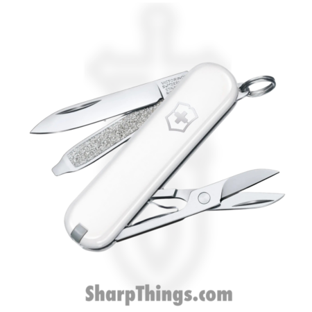 Victorinox – VN062237X7 – Swiss Army Classic SD 7 Function Multi-Tool – Stainless Polished  – ABS – White