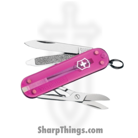 Victorinox – VN06223T5RX5 – Swiss Army Classic SD 7 Function Multi-Tool – Folding Knife – Stainless Polished  – ABS – Pink