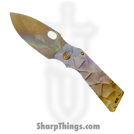 Medford Knife and Tool – MK0144VQ-39A5-T1CA-Q4 – TFF-1 – Folding Knife – S45VN Vulcan Drop Point – Violet Bronze Fade “Stained Glass” – Violet Bronze