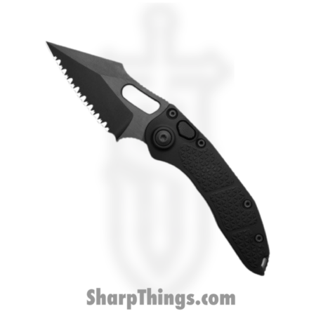 Microtech – 169-3DLCTSH – Stitch – Automatic Knife – DLC Spear Point – 6061-T6 Aluminum – Black