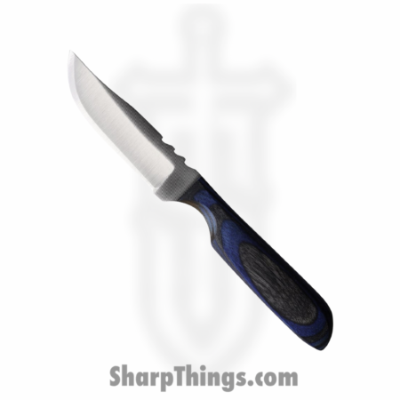 Anza Knives – AZMBBW – Mini Blade – Fixed Blade Knife – File  Drop Point – Wood – Black Blue