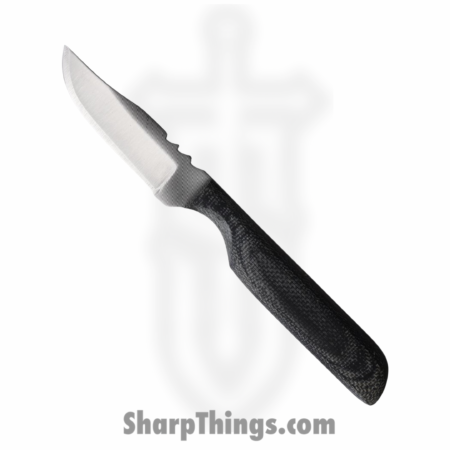 Anza Knives – AZMM – Mini Blade – Fixed Blade Knife – File  Drop Point – Micarta – Black