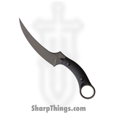 Bastinelli Creations – BAS206 – Mako – Fixed Blade Knife – N690 Black Stonewash Full Tang – G10 – Black