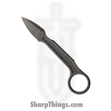 Bastinelli Creations – BAS223 – SPADE – Fixed Blade Knife – N690 Stonewash Spear Point – Skeletonized – Black