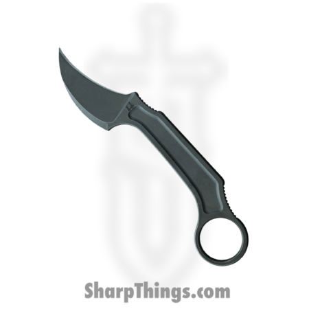Bastinelli Creations – BAS238 – Anomaly – Fixed Blade Knife – N690 Stonewash Reverse Hawkbill – Black
