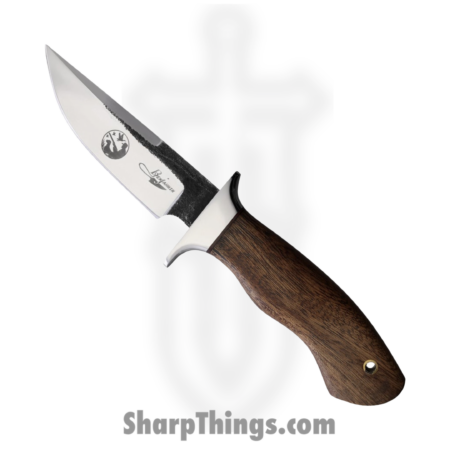 BenJahmin Knives – BKA032 – Brute De Forge Hunting Knife – Fixed Blade Knife – Stainless Satin Drop Point – Wood – Brown