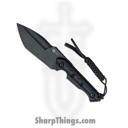 Civivi – CIVC210401 – Maxwell – Fixed Blade Knife – D2 Black Stonewash Spear Point – G10 – Black