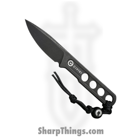Civivi – CIVC220121 – Circulus – Fixed Blade Knife – 10Cr15CoMoV Black Stonewash Drop Point – Black