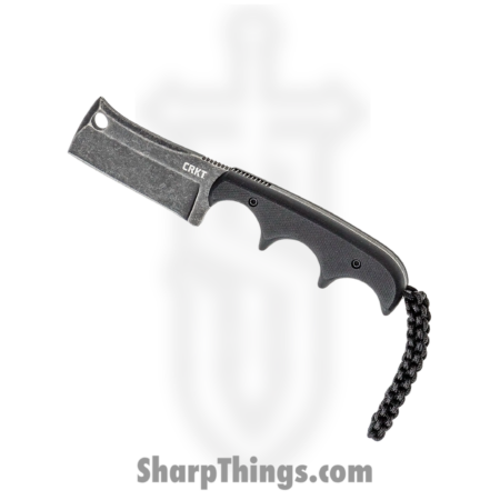 CRKT – CR2383K – Minimalist Cleaver Blackout – Fixed Blade Knife – 5Cr13MoV Black Stonewash Cleaver – G10 – Black