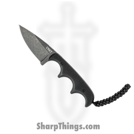 CRKT – 2384K – Minimalist – Fixed Blade Knife – 5Cr13MoV Coated Stonewash Drop Point – G10 – Black