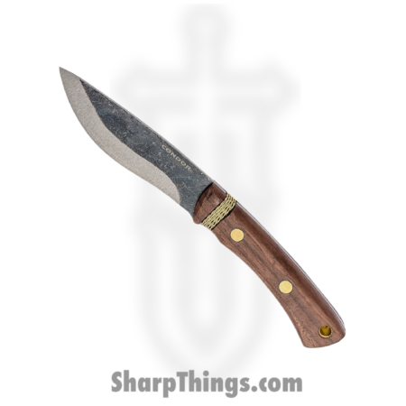 Condor Tool & Knife – CTK2806425 – Huron – Fixed Blade Knife – 1095 Natural Drop Point – Walnut – Brown
