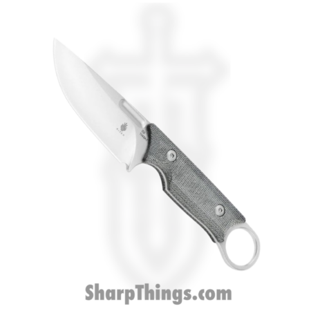 Kizer Cutlery – KI1048A1 – Cabox – Fixed Blade Knife – D2 Stonewash Drop Point – Micarta – Black