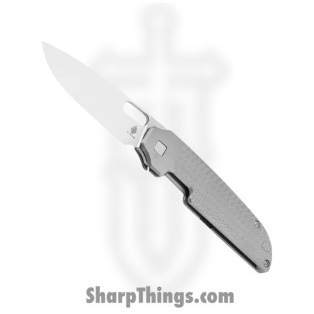 Kizer – KI3637A1 – Varatas Framelock – Folding Knife – S35VN Stonewash Drop Point – Titanium – Gray