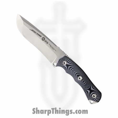 K25 Knives – RUI32554 – Jacob Tactical – Fixed Blade Knife – Stainless Satin Drop Point – G10 – Black