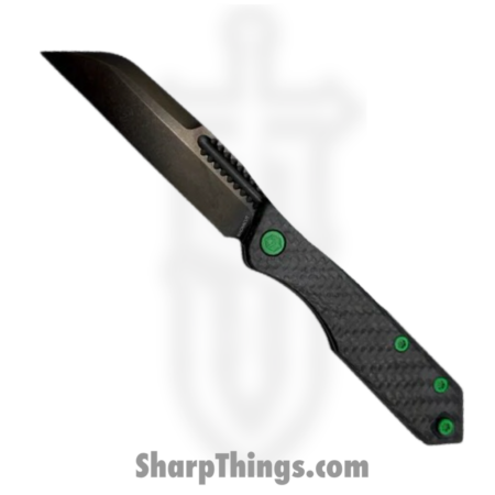 Heretic Knives – H013-6A-CFTX – Jinn Slip Joint – Magnacut Reverse Tanto – Carbon Fiber and Toxic Green