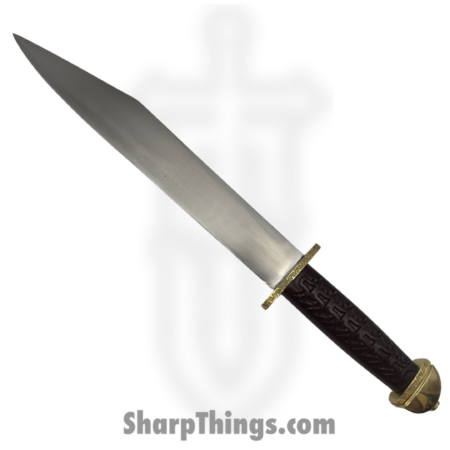 Cold Steel – CS88HUK – Chieftans Sax (Seax) – Fixed Blade Knife – 1055 Satin Clip Point – Malaysian Sal Wood – Brown