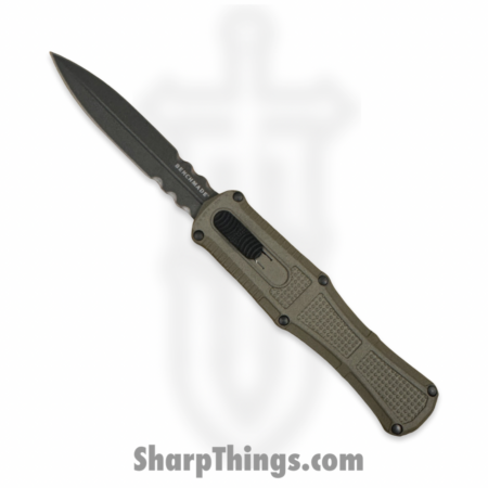 Benchmade – 3370SGY-1 – Claymore – OTF Auto – CPM-D2 Coated Dagger P/S – Grivory – Ranger Green