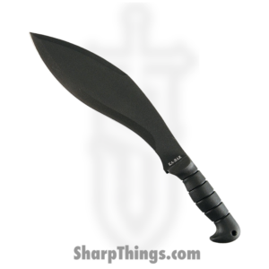 Ka-Bar – KA1249 – Machete Kukri – Fixed Blade Knife –  Black Kukri – TPR – Black