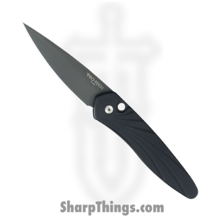 Protech – PT-3437 – Newport – Automatic Knife – S35VN DLC Spear Point – T6-6061 Aluminum Wave – Black