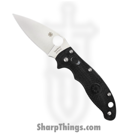 Spyderco – SC101PBK2 – Manix 2 – Folding Knife – BD1N Satin Drop Point – FRCP – Black