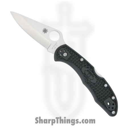 Spyderco – SC11PBK – Delica 4 Lockback  – Folding Knife – VG-10 Satin Drop Point – FRN – Black