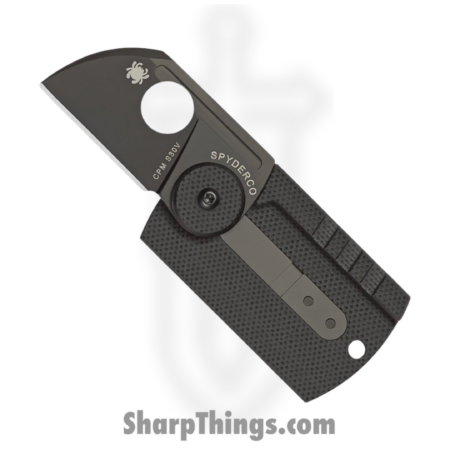 Spyderco – SC188CFBBKP – Dog Tag Non-Locking – Folding Knife – CPM-S30V Black Sheepsfoot – Carbon Fiber G10 – Black