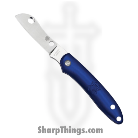 Spyderco – SC189PBL – Roadie – Folding Knife – N690 Satin Sheepsfoot – FRN – Blue