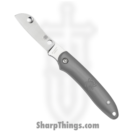 Spyderco – SC189PGY – Roadie – Folding Knife – N690 Satin Sheepsfoot – FRN – Gray