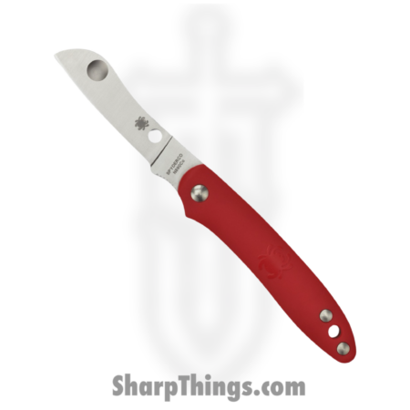 Spyderco – SC189PRD – Roadie – Folding Knife – N690 Satin Sheepsfoot – FRN – Red