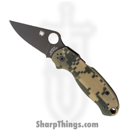 Spyderco – SC223GPCMOBK – Para 3 – Folding Knife – CPM S45VN Black Clip Point – G10 – Digital Camo