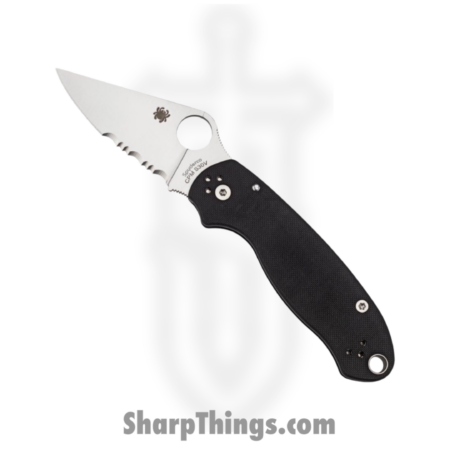 Spyderco – SC223GPS – Para 3 – Folding Knife – CPM S30V Satin Spear Point – G10 – Black