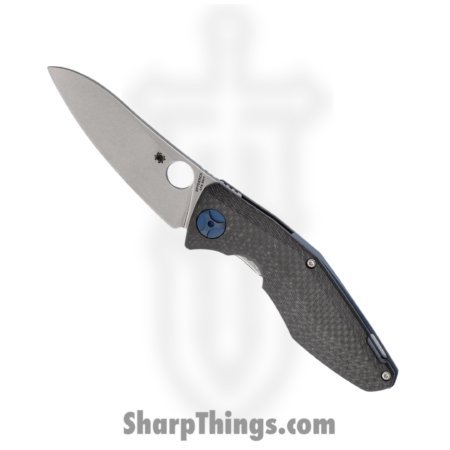 Spyderco – SC235CFTIP – Drunken – Folding Knife – CPM-S90V Satin Sheepsfoot – Carbon Fiber with Titanium Lock – Black
