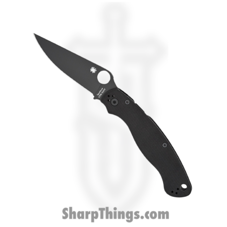 Spyderco – SC36GPBK2 – Military 2 – Folding Knife – CPM-S30V DLC Clip Point – G10 – Black