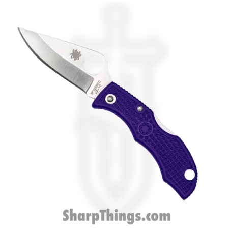 Spyderco – SCLPRP3 – Ladybug 3 Lockback – Folding Knife – VG-10 Satin Clip Point – FRN – Purple